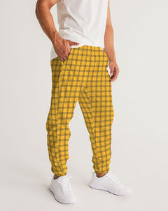 Yellow Plaid Masculine Track Pants
