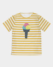 Load image into Gallery viewer, SMF Bright Yellow Strips Kids Tee