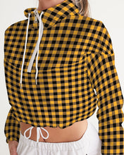 Load image into Gallery viewer, Plaid Women&#39;s Cropped Windbreaker