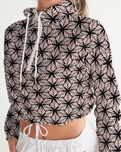 Load image into Gallery viewer, Pink Leaf Geo Women's Cropped Windbreaker