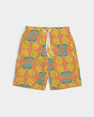 Two Pineapple Masculine Youth Swim Trunk