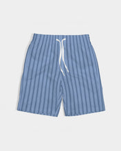 Load image into Gallery viewer, Blue Tricking Stripe Masculine Youth Swim Trunk