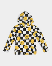 Load image into Gallery viewer, Checkered Smiley Face Kids Hoodie