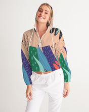 Load image into Gallery viewer, Abstract Cropped Windbreaker