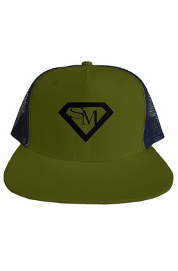 SMF Olive trucker mesh hat