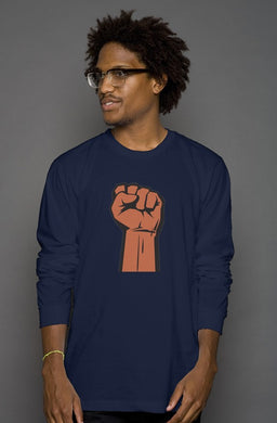 SMF Power Navy sleeve tee