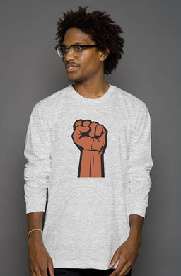 SMF Power Grey sleeve tee