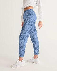 Blue Toile Floral Women's Track Pants