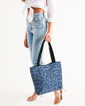 Load image into Gallery viewer, Blue Liberty Floral Canvas Zip Tote