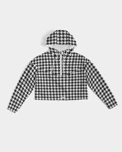 Load image into Gallery viewer, Houndstooth Women&#39;s Cropped Windbreaker