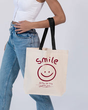 Load image into Gallery viewer, Smile Canvas Tote