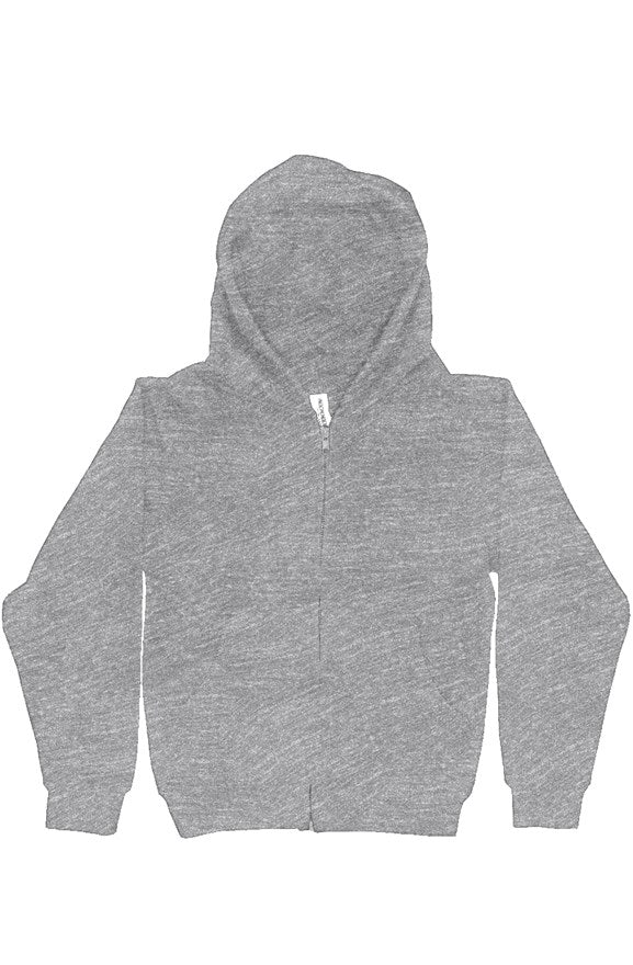 Youth Midweight Hooded Full-Zip Grey Sweatshirt