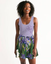 Load image into Gallery viewer, SMF Bunny And Flowers Feminine Scoop Neck Skater Dress