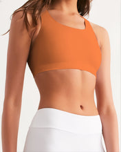 Load image into Gallery viewer, Hot Orange Women's Seamless Sports Bra