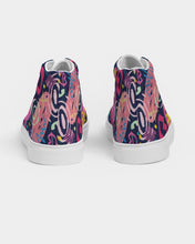 Load image into Gallery viewer, SMF Abstract Face Feminine Hightop Canvas Shoe