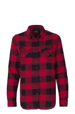 Feminine Plaid LS Red Flannel