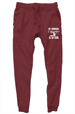 SMF Of Course I Can Drive Maroon Joggers