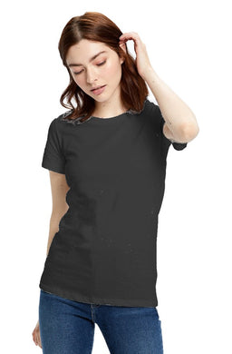 Black Feminine Short Sleeve Crew T-Shirt