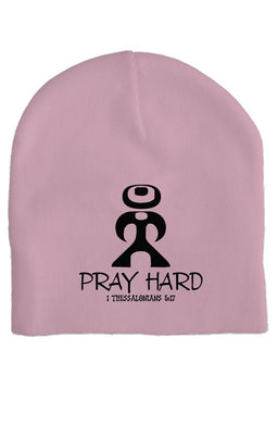 Pink Pray Hard Beanie