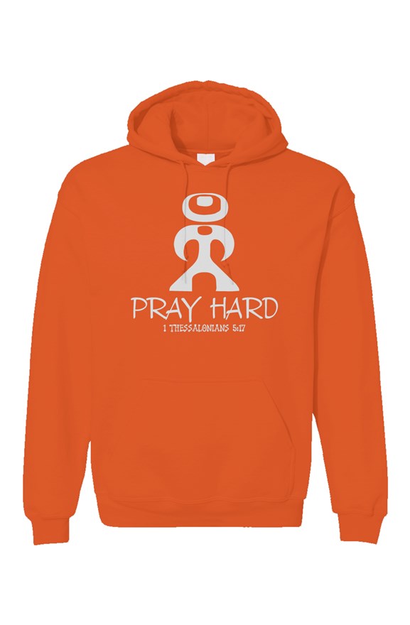 Pray Hard Orange Hoodie