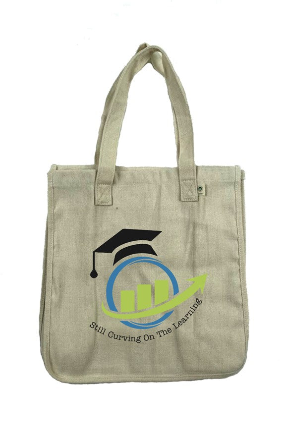 Curving On The Learning Hemp Tote
