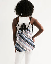 Load image into Gallery viewer, Soft Beach Stripe Canvas Drawstring Bag