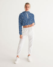 Load image into Gallery viewer, Blue Liberty Floral Women&#39;s Cropped Windbreaker