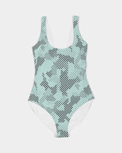 Load image into Gallery viewer, Althea Athletic Diamond Camo Feminine One-Piece Swimsuit