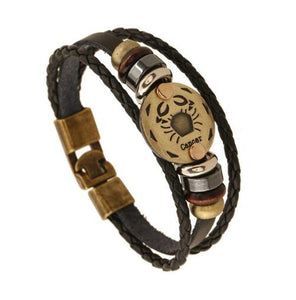 Bronze Buckle Zodiac Charm Bracelet