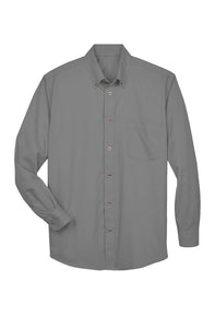 Dark Grey Long-Sleeve Twill Shirt