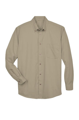 Stone Long-Sleeve Twill Shirt