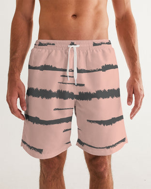 Pop Elements On Pink Masculine Swim Trunk