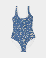 Load image into Gallery viewer, Blue Liberty Floral Feminine One-Piece Swimsuit