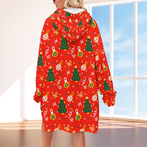 SMF Feminine Adult Hooded Holiday Blankets