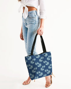 Palm Tree Canvas Zip Tote