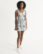 Load image into Gallery viewer, SMF Soft Floral Feminine Scoop Neck Skater Dress