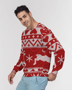 Cheerful Masculine Classic French Terry Crewneck Pullover