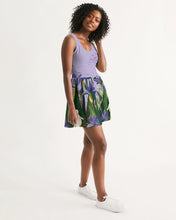 Load image into Gallery viewer, SMF Bunny And Flowers Feminine Scoop Neck Skater Dress