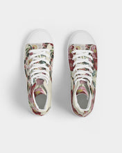 Load image into Gallery viewer, SMF Snake On Flowers Feminine Hightop Canvas Shoe