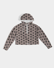 Load image into Gallery viewer, Pink Leaf Geo Women's Cropped Windbreaker