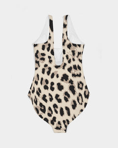 SMF Leopard Print Feminine One-Piece Swimsuit