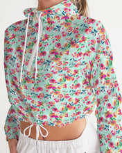 Load image into Gallery viewer, Happy Floral Women&#39;s Cropped Windbreaker