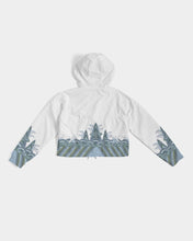 Load image into Gallery viewer, Ocean Waves Women's Cropped Windbreaker