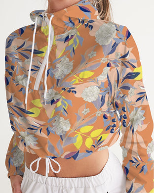 Florals Women's Cropped Windbreaker