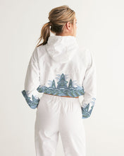 Load image into Gallery viewer, Ocean Waves Women's Cropped Windbreaker