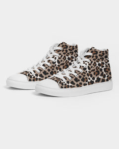 SMF Leopard Print Masculine Hightop Canvas Shoe