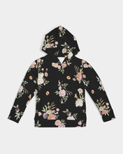 Load image into Gallery viewer, Black Floral Pattern Kids Hoodie