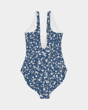 Load image into Gallery viewer, Navy Liberty Floral Feminine One-Piece Swimsuit