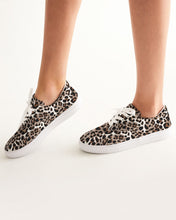 Load image into Gallery viewer, SMF Leopard Print Feminine Lace Up Canvas Shoe