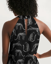 Load image into Gallery viewer, SMF Cheetah Silhouette Feminine Halter Dress